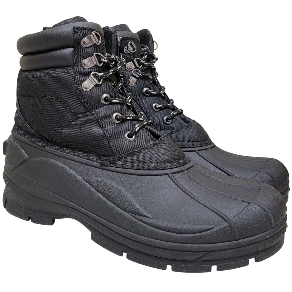 Weatherproof Vintage Men Joe Combat Duck Boots Size US 9M Black